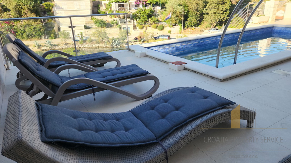 Luxury villa with a private pool, first row to the sea on the island of Korčula!